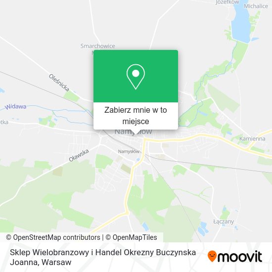 Mapa Sklep Wielobranzowy i Handel Okrezny Buczynska Joanna