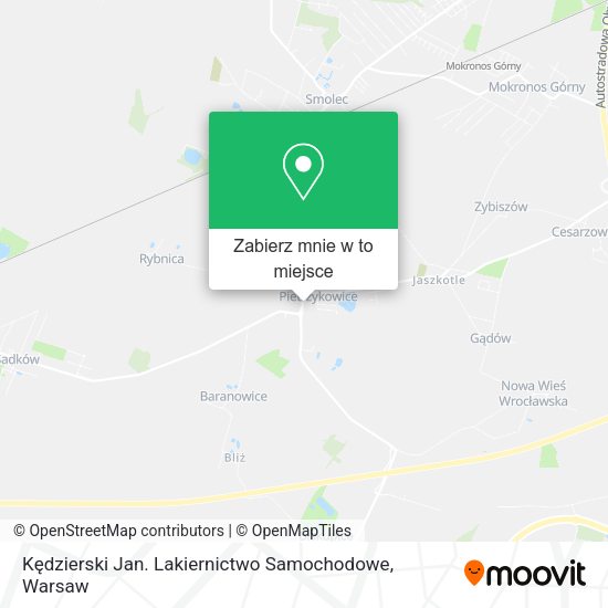 Mapa Kędzierski Jan. Lakiernictwo Samochodowe