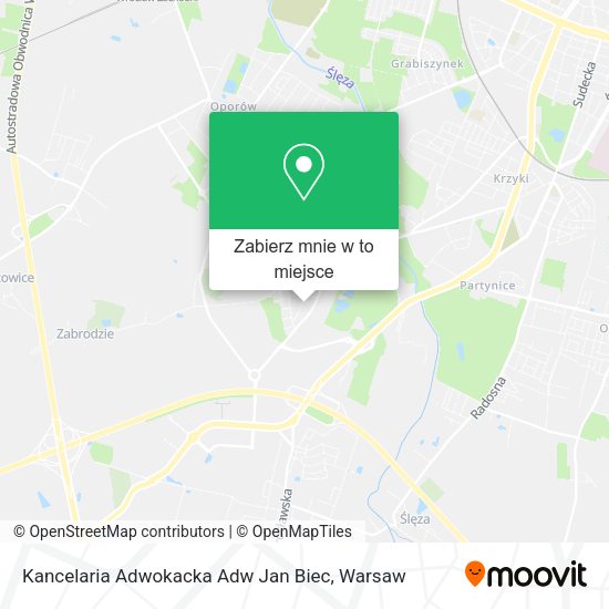 Mapa Kancelaria Adwokacka Adw Jan Biec