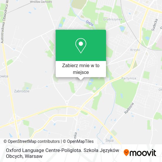 Mapa Oxford Language Centre-Poliglota. Szkoła Języków Obcych