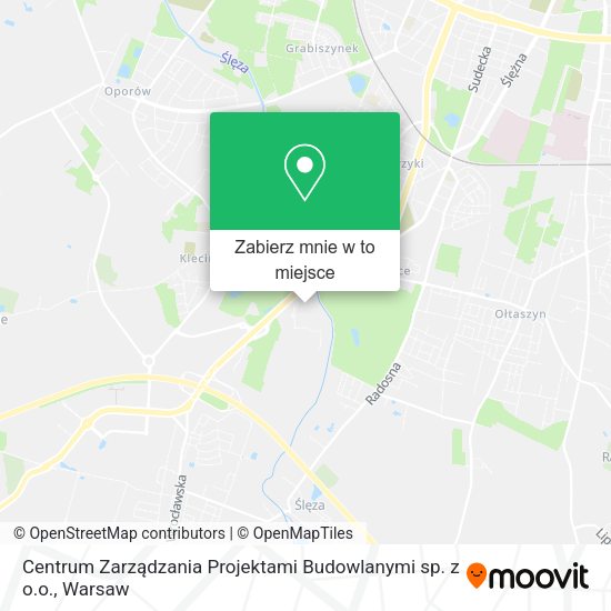 Mapa Centrum Zarządzania Projektami Budowlanymi sp. z o.o.