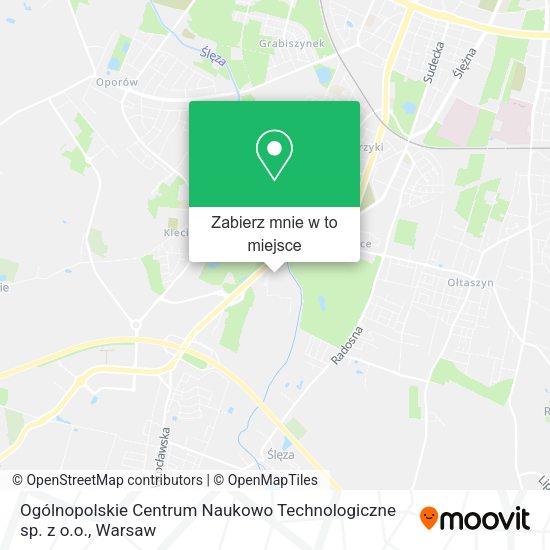 Mapa Ogólnopolskie Centrum Naukowo Technologiczne sp. z o.o.