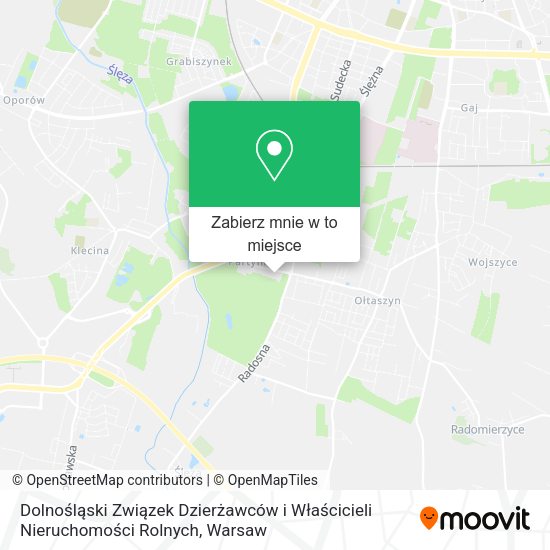 Mapa Dolnośląski Związek Dzierżawców i Właścicieli Nieruchomości Rolnych