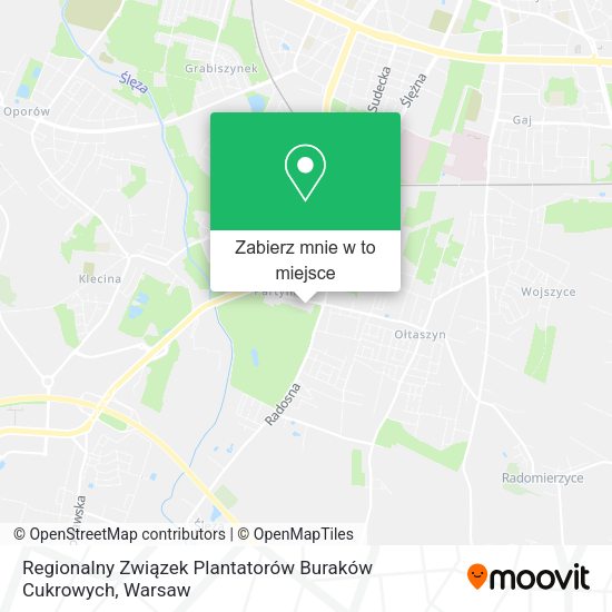 Mapa Regionalny Związek Plantatorów Buraków Cukrowych