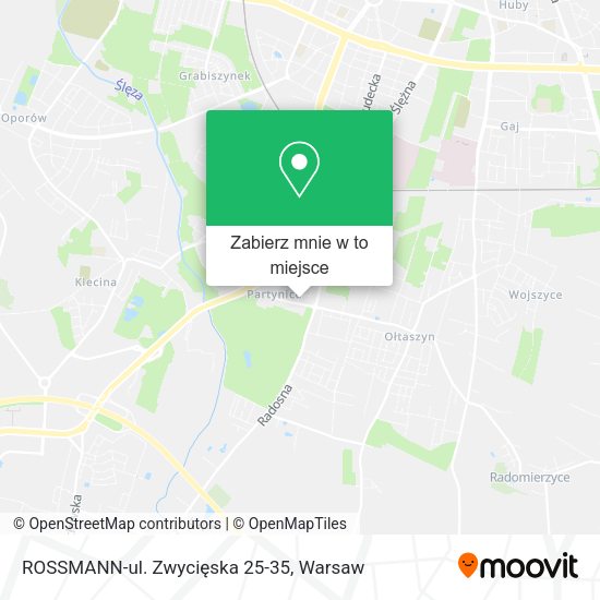 Mapa ROSSMANN-ul. Zwycięska 25-35