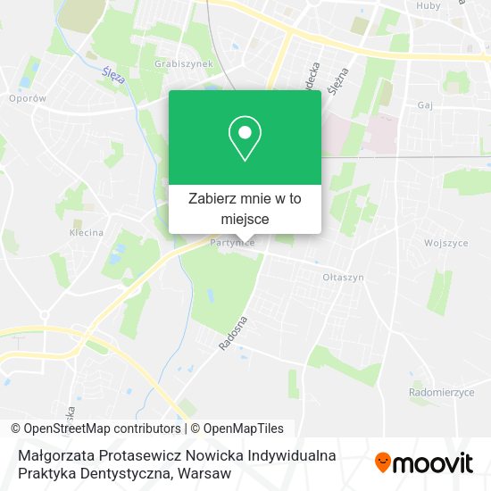 Mapa Małgorzata Protasewicz Nowicka Indywidualna Praktyka Dentystyczna