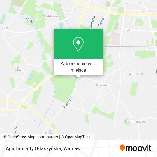 Mapa Apartamenty Ołtaszyńska