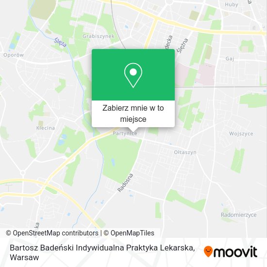 Mapa Bartosz Badeński Indywidualna Praktyka Lekarska