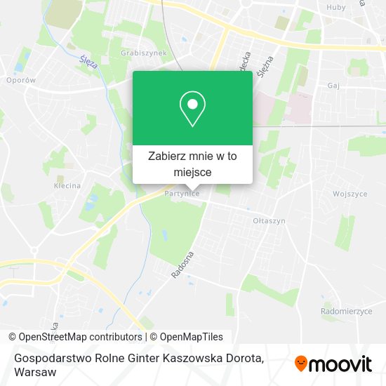 Mapa Gospodarstwo Rolne Ginter Kaszowska Dorota