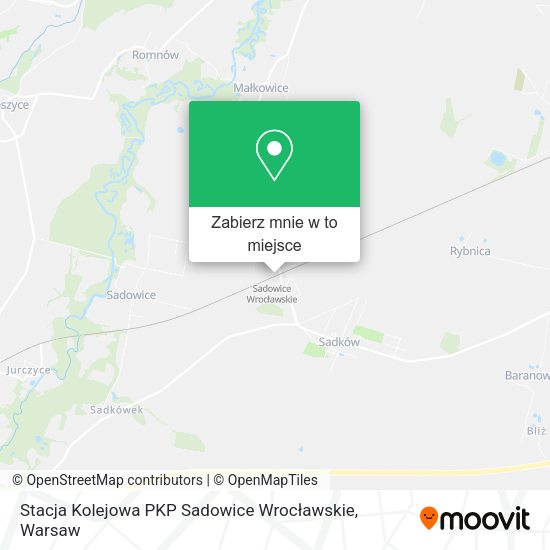 Mapa Stacja Kolejowa PKP Sadowice Wrocławskie