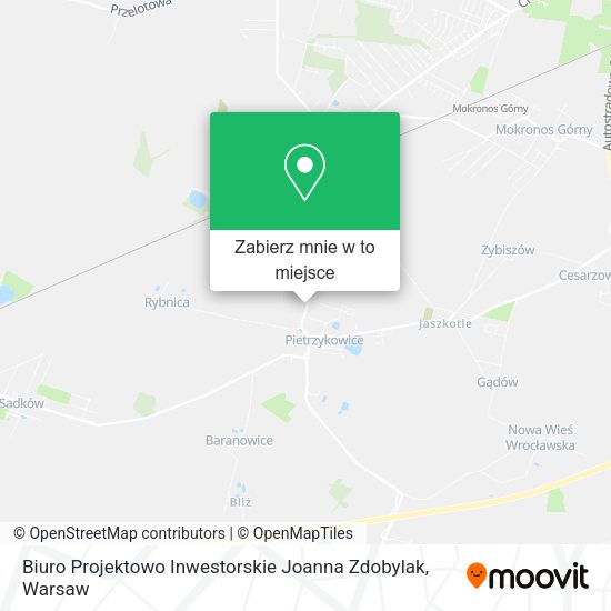 Mapa Biuro Projektowo Inwestorskie Joanna Zdobylak