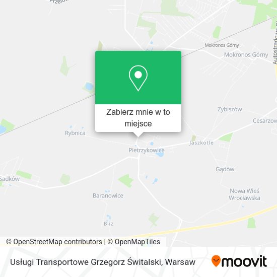 Mapa Usługi Transportowe Grzegorz Świtalski