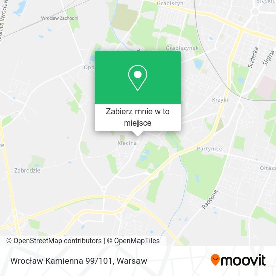 Mapa Wrocław Kamienna 99/101