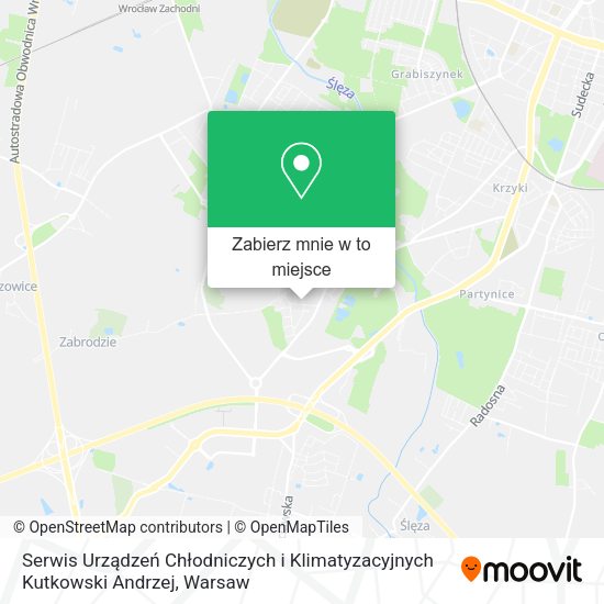 Mapa Serwis Urządzeń Chłodniczych i Klimatyzacyjnych Kutkowski Andrzej