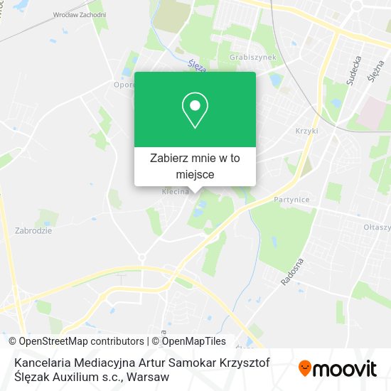 Mapa Kancelaria Mediacyjna Artur Samokar Krzysztof Ślęzak Auxilium s.c.