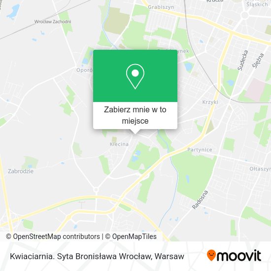 Mapa Kwiaciarnia. Syta Bronisława Wrocław