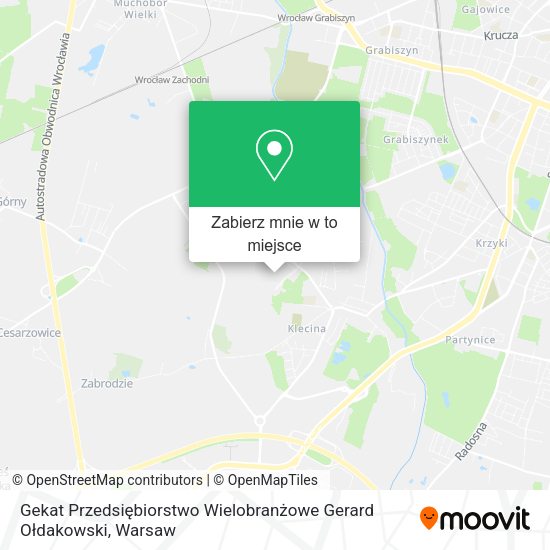Mapa Gekat Przedsiębiorstwo Wielobranżowe Gerard Ołdakowski