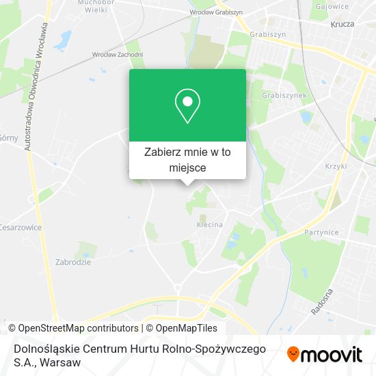 Mapa Dolnośląskie Centrum Hurtu Rolno-Spożywczego S.A.