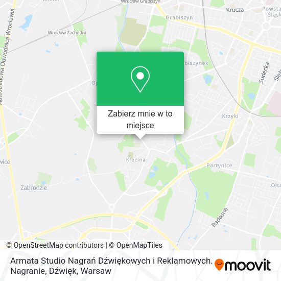 Mapa Armata Studio Nagrań Dźwiękowych i Reklamowych. Nagranie, Dźwięk