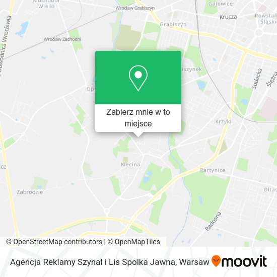 Mapa Agencja Reklamy Szynal i Lis Spolka Jawna