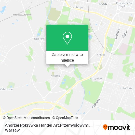 Mapa Andrzej Pokrywka Handel Art.Przemysłowymi