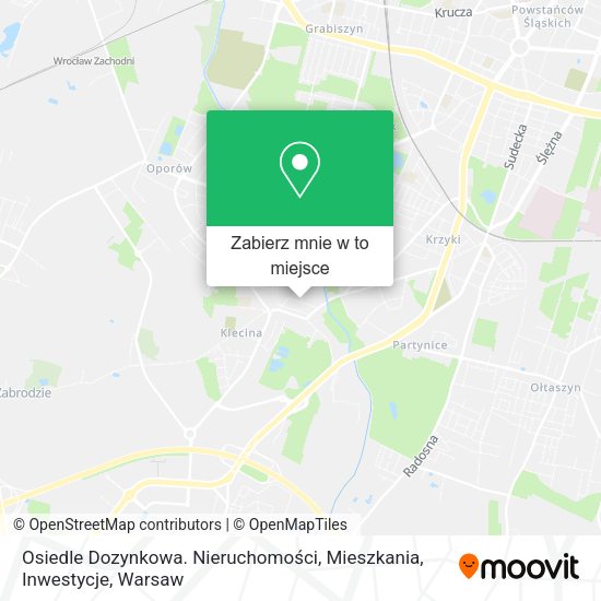 Mapa Osiedle Dozynkowa. Nieruchomości, Mieszkania, Inwestycje