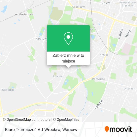 Mapa Biuro Tłumaczeń Att Wrocław