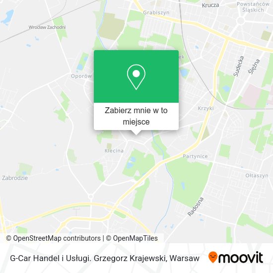 Mapa G-Car Handel i Usługi. Grzegorz Krajewski