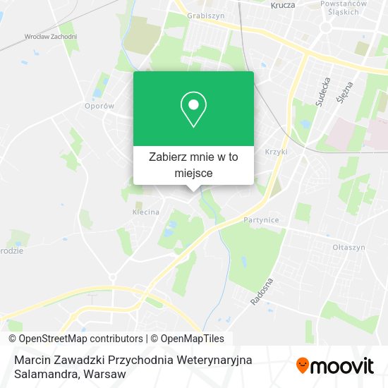 Mapa Marcin Zawadzki Przychodnia Weterynaryjna Salamandra