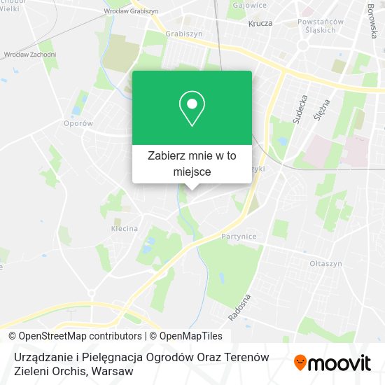 Mapa Urządzanie i Pielęgnacja Ogrodów Oraz Terenów Zieleni Orchis