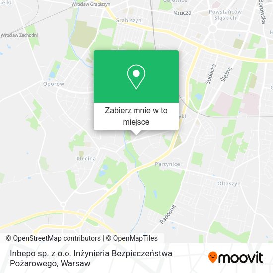 Mapa Inbepo sp. z o.o. Inżynieria Bezpieczeństwa Pożarowego