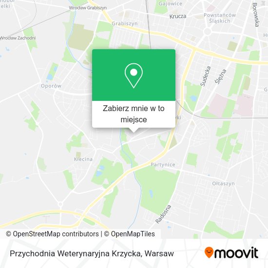 Mapa Przychodnia Weterynaryjna Krzycka