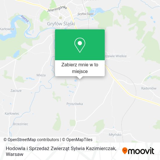 Mapa Hodowla i Sprzedaż Zwierząt Sylwia Kazimierczak