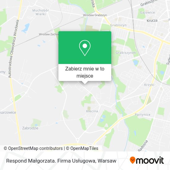 Mapa Respond Małgorzata. Firma Usługowa