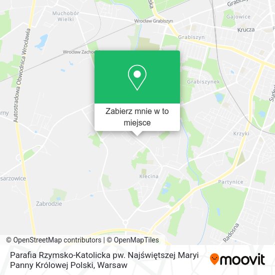 Mapa Parafia Rzymsko-Katolicka pw. Najświętszej Maryi Panny Królowej Polski