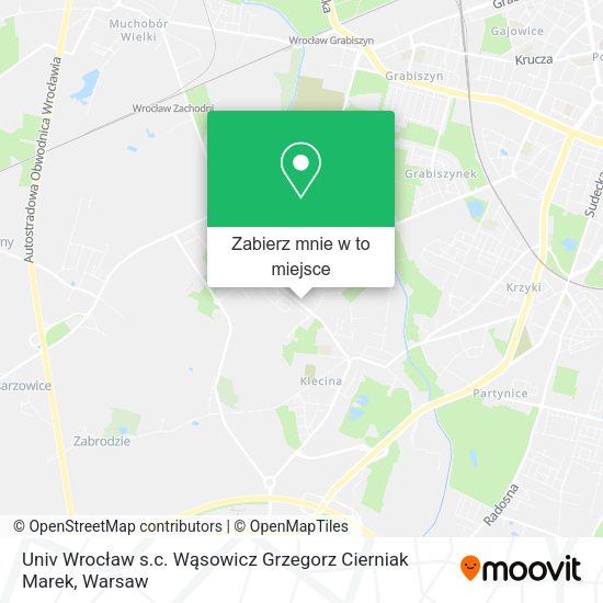 Mapa Univ Wrocław s.c. Wąsowicz Grzegorz Cierniak Marek