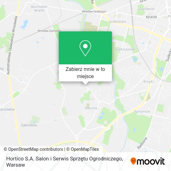 Mapa Hortico S.A. Salon i Serwis Sprzętu Ogrodniczego