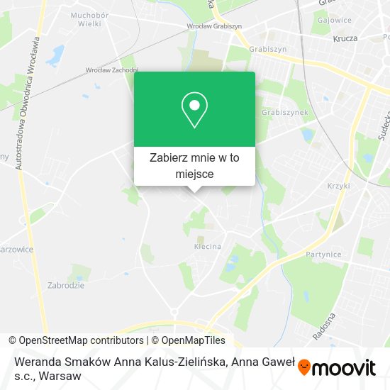 Mapa Weranda Smaków Anna Kalus-Zielińska, Anna Gaweł s.c.