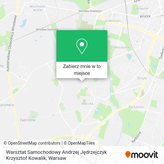 Mapa Warsztat Samochodowy Andrzej Jędrzejczyk Krzysztof Kowalik