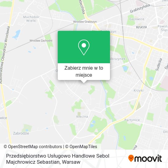 Mapa Przedsiębiorstwo Usługowo Handlowe Sebol Majchrowicz Sebastian