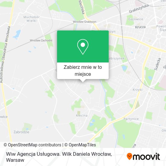 Mapa Wiw Agencja Usługowa. Wilk Daniela Wrocław