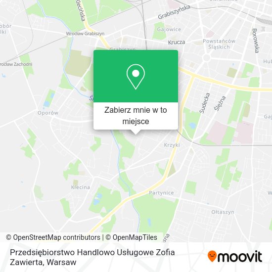 Mapa Przedsiębiorstwo Handlowo Usługowe Zofia Zawierta