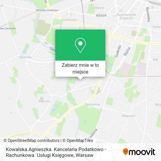 Mapa Kowalska Agnieszka. Kancelaria Podatkowo - Rachunkowa. Usługi Księgowe