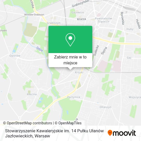 Mapa Stowarzyszenie Kawaleryjskie im. 14 Pułku Ułanów Jazłowieckich