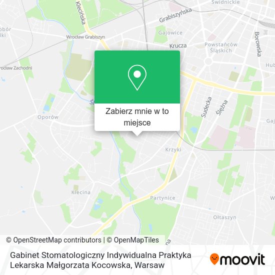 Mapa Gabinet Stomatologiczny Indywidualna Praktyka Lekarska Małgorzata Kocowska