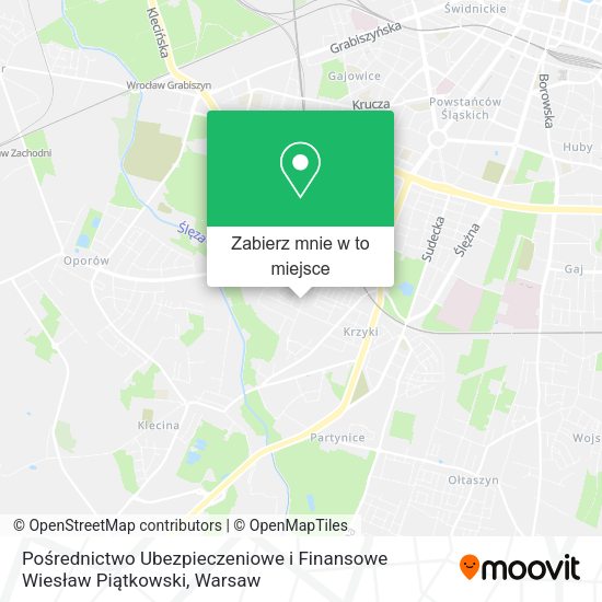 Mapa Pośrednictwo Ubezpieczeniowe i Finansowe Wiesław Piątkowski