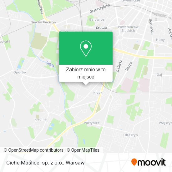 Mapa Ciche Maślice. sp. z o.o.