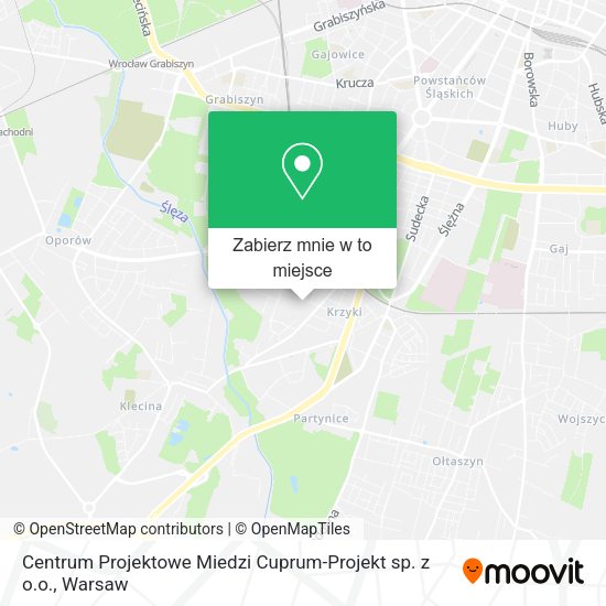 Mapa Centrum Projektowe Miedzi Cuprum-Projekt sp. z o.o.