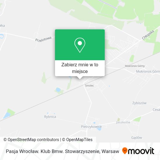 Mapa Pasja Wrocław. Klub Bmw. Stowarzyszenie