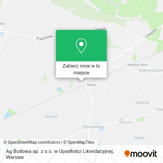 Mapa Ag Budowa sp. z o.o. w Upadłości Likwidacyjnej